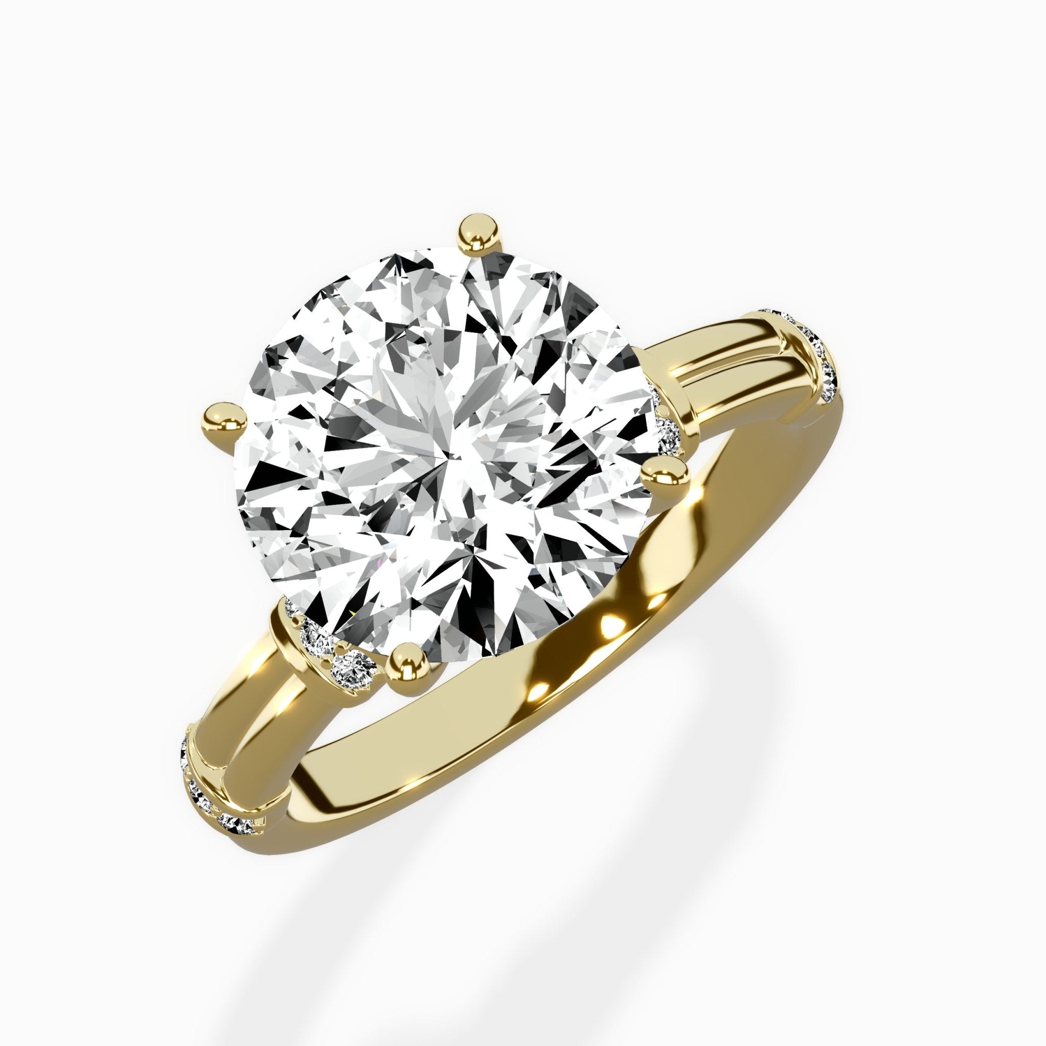 Ornate Six Prong Vintage Solitaire Ring Engagement Ring - The Better Diamonds