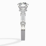 Ornate Six Prong Vintage Solitaire Ring Engagement Ring - The Better Diamonds