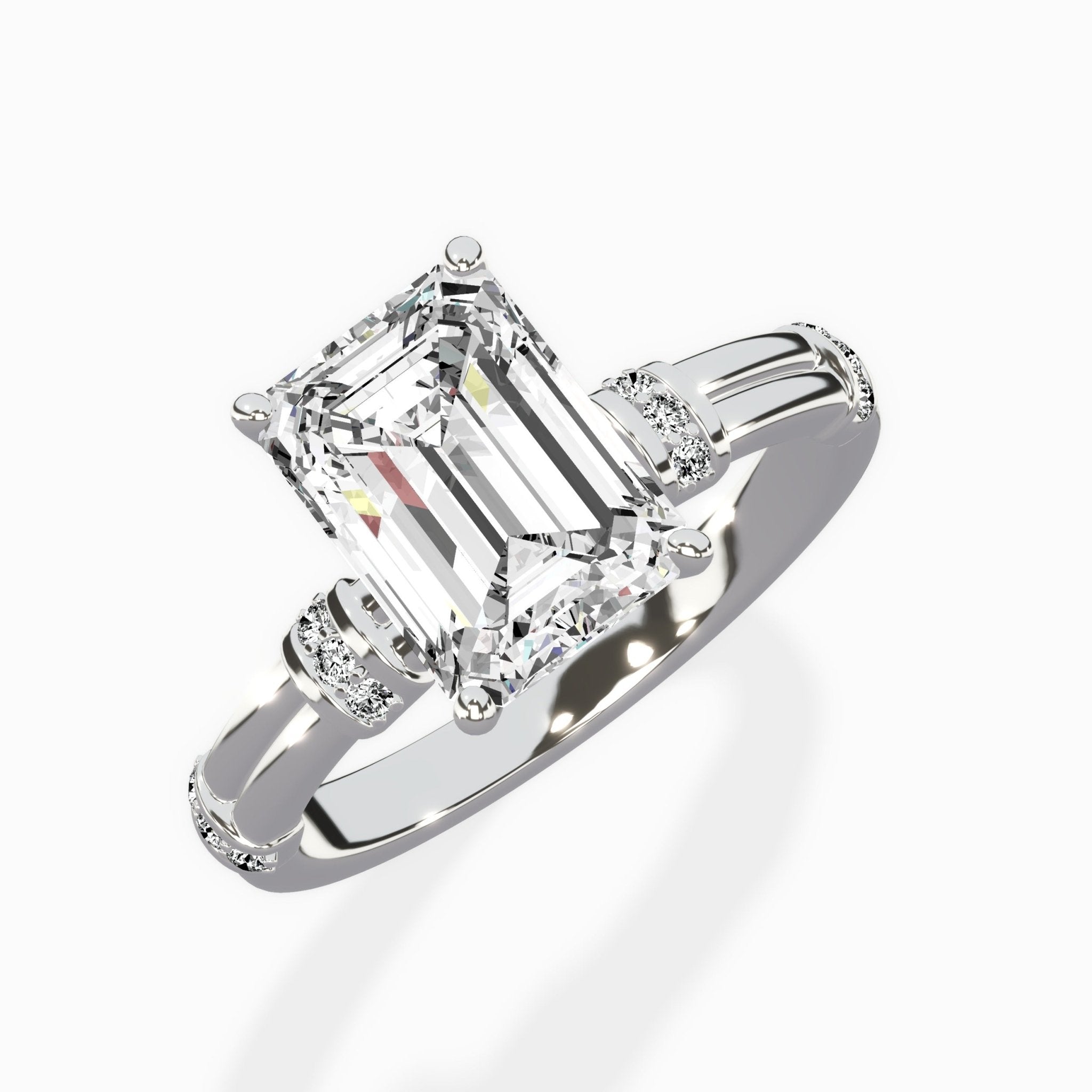 Ornate Six Prong Vintage Solitaire Ring Engagement Ring - The Better Diamonds