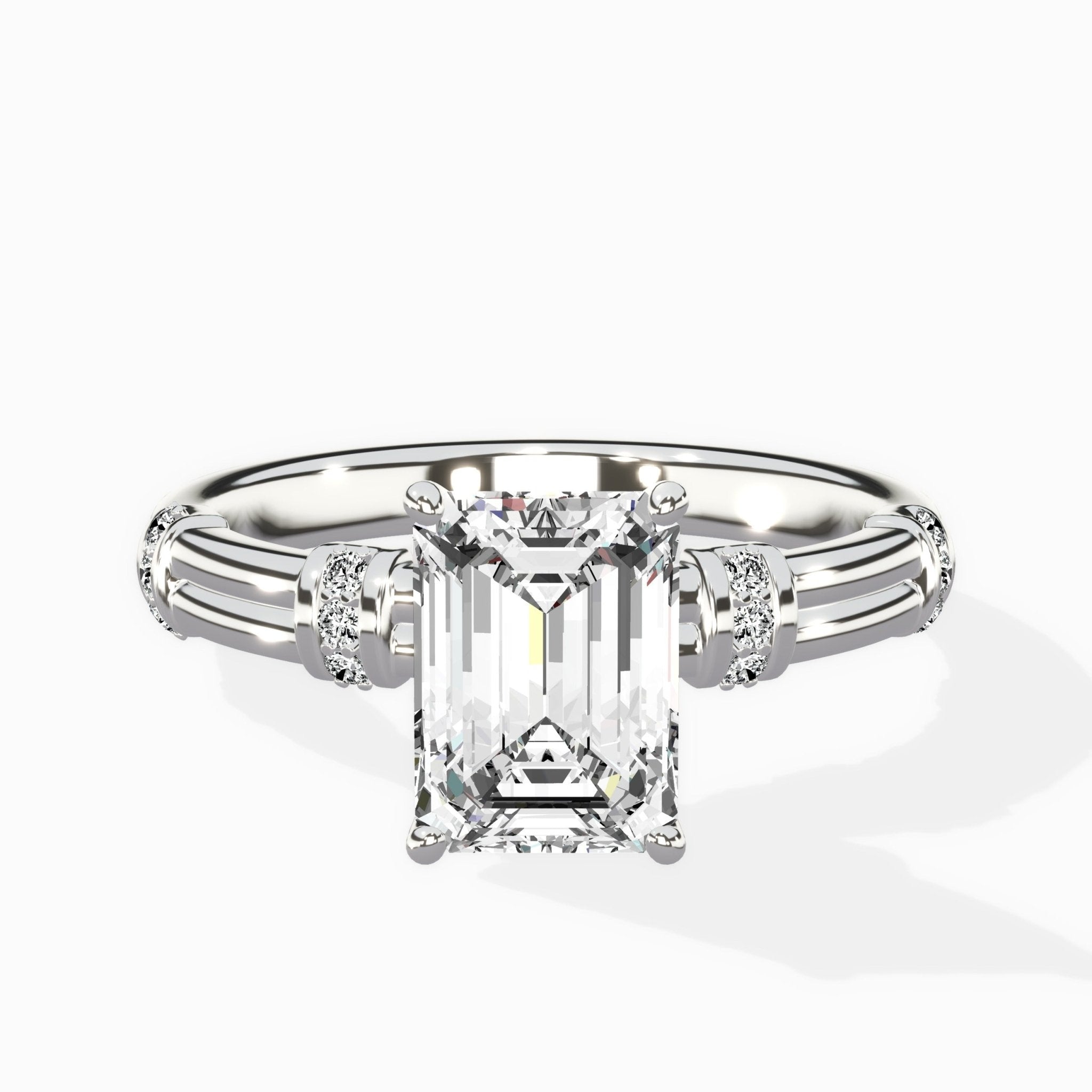 Ornate Six Prong Vintage Solitaire Ring Engagement Ring - The Better Diamonds
