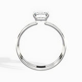 Parallels 1.53 ct Emerald Engagement Ring in White Gold - The Better Diamonds