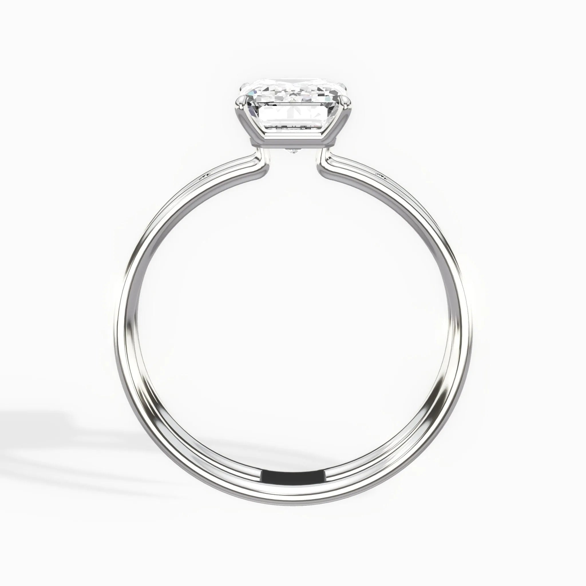 Parallels 1.53 ct Emerald Engagement Ring in White Gold - The Better Diamonds