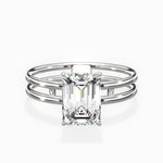 Parallels 1.53 ct Emerald Engagement Ring in White Gold - The Better Diamonds
