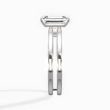 Parallels 1.53 ct Emerald Lab Grown Diamond Engagement Ring in 14K White Gold - The Better Diamonds