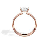 Parallels 2.05 ct Emerald Engagement Ring in Rose Gold - The Better Diamonds