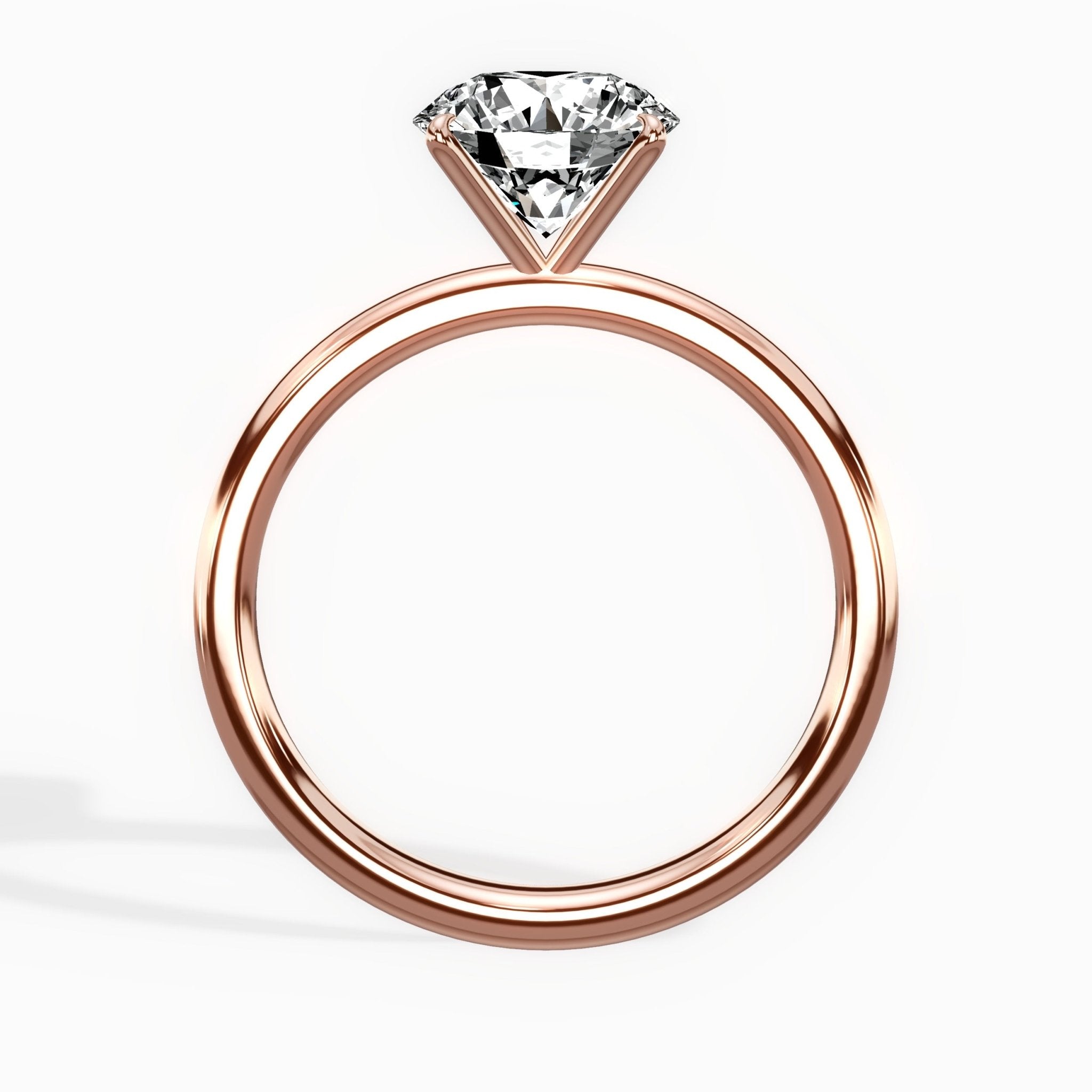 Paris Solitaire 1.83 ct Round Engagement Ring in Rose Gold - The Better Diamonds