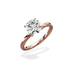 Paris Solitaire 1.83 ct Round Engagement Ring in Rose Gold - The Better Diamonds