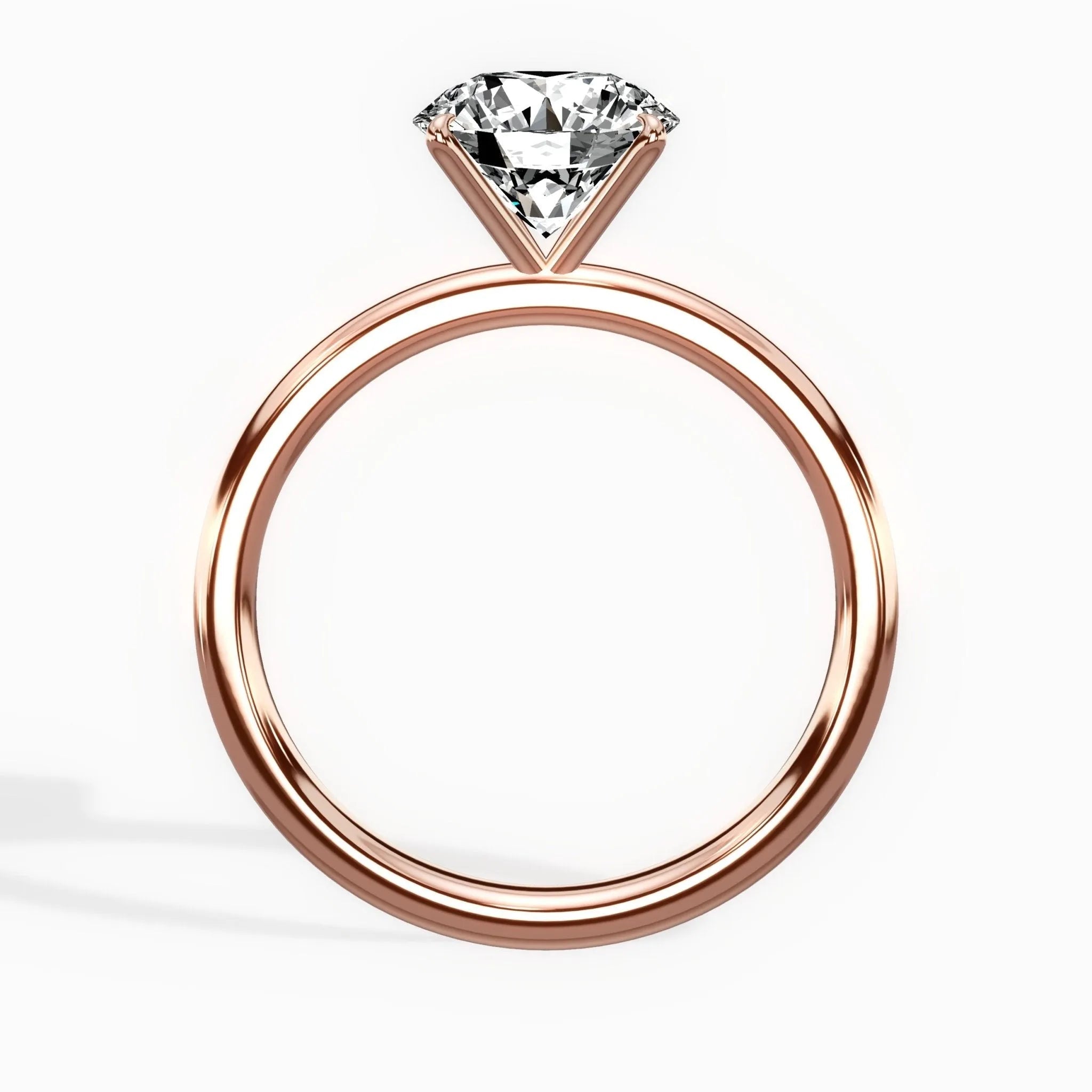 Paris Solitaire 1.83 ct Round Engagement Ring in Rose Gold - The Better Diamonds