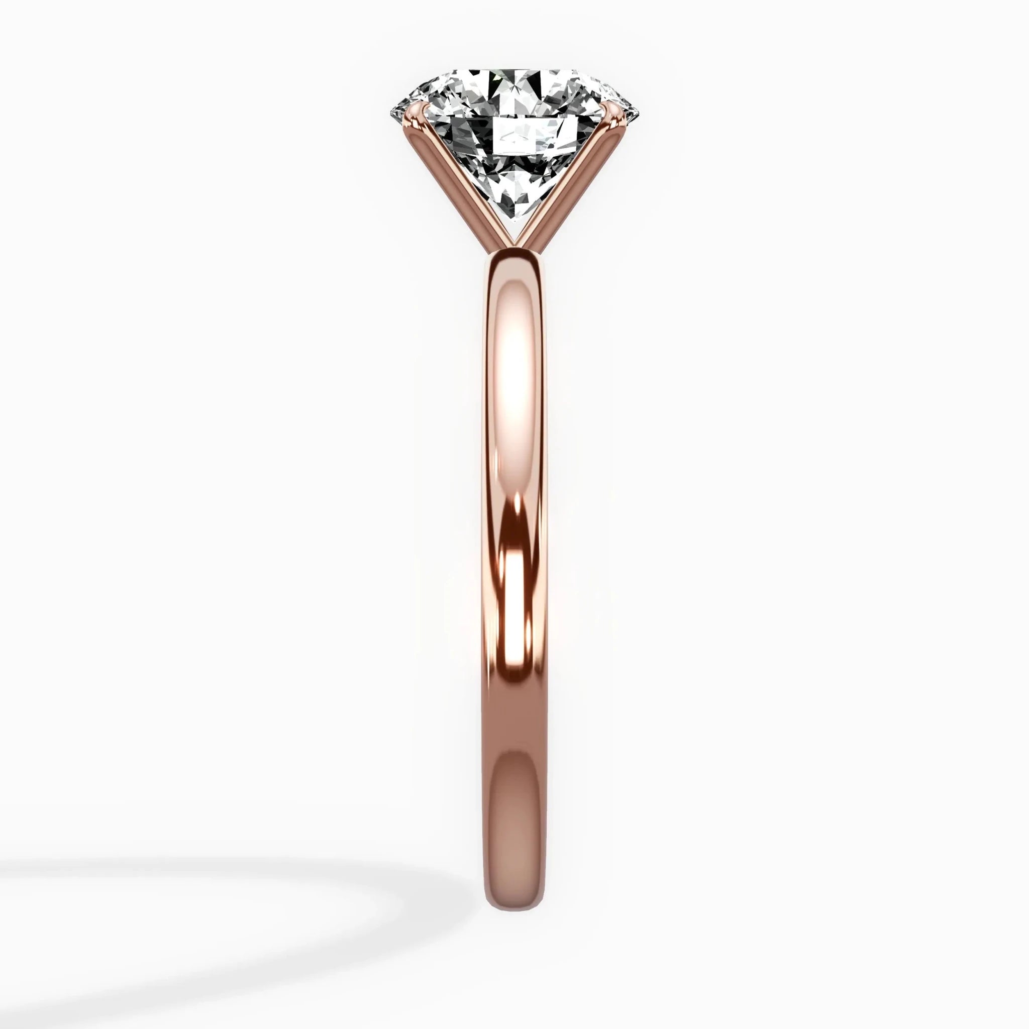 Paris Solitaire 1.83 ct Round Engagement Ring in Rose Gold - The Better Diamonds