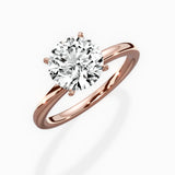 Paris Solitaire 1.83 ct Round Engagement Ring in Rose Gold - The Better Diamonds