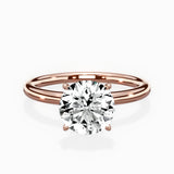 Paris Solitaire 1.83 ct Round Engagement Ring in Rose Gold - The Better Diamonds