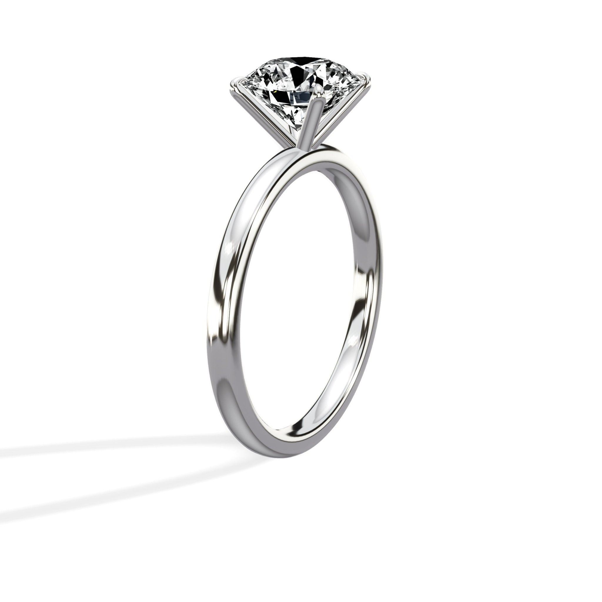 Paris Solitaire 1.83 ct Round Engagement Ring in White Gold - The Better Diamonds