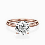 Paris Solitaire 1.83 ct Round Lab Grown Diamond Engagement Ring in 14K Rose Gold - The Better Diamonds