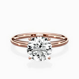 Paris Solitaire 1.83 ct Round Lab Grown Diamond Engagement Ring in 14K Rose Gold - The Better Diamonds