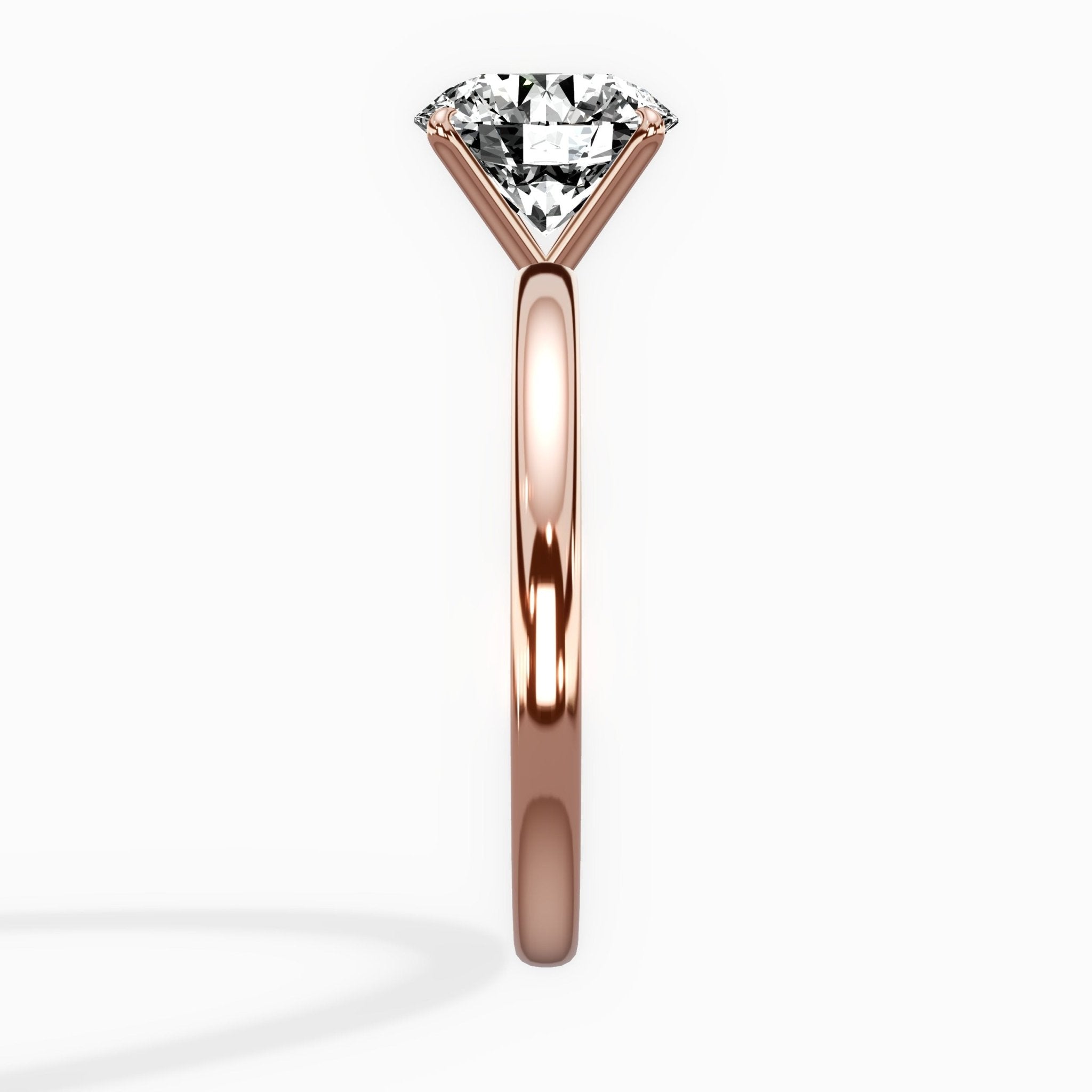 Paris Solitaire 1.83 ct Round Lab Grown Diamond Engagement Ring in 14K Rose Gold - The Better Diamonds