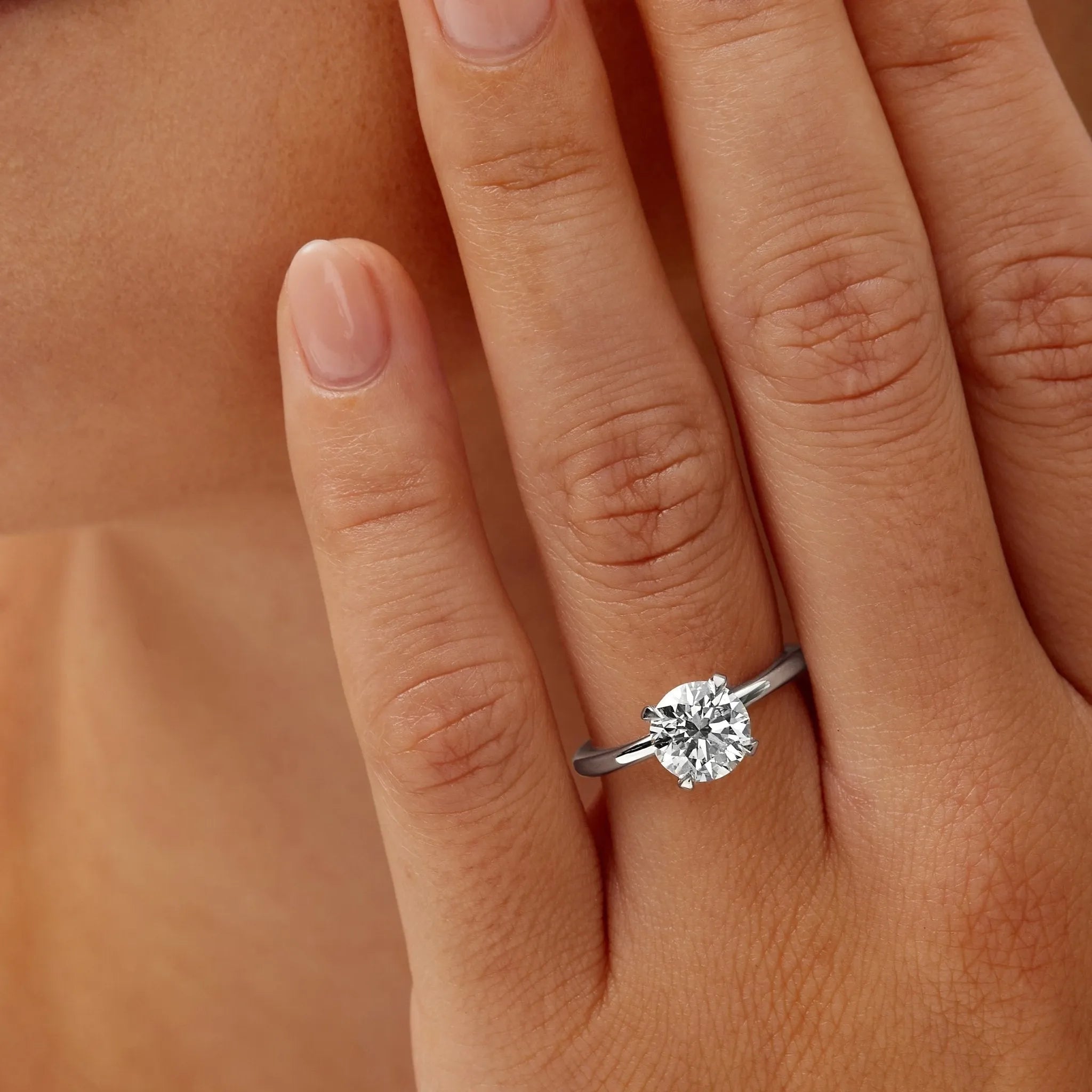 Paris Solitaire 1.89 ct Round Engagement Ring in White Gold - The Better Diamonds