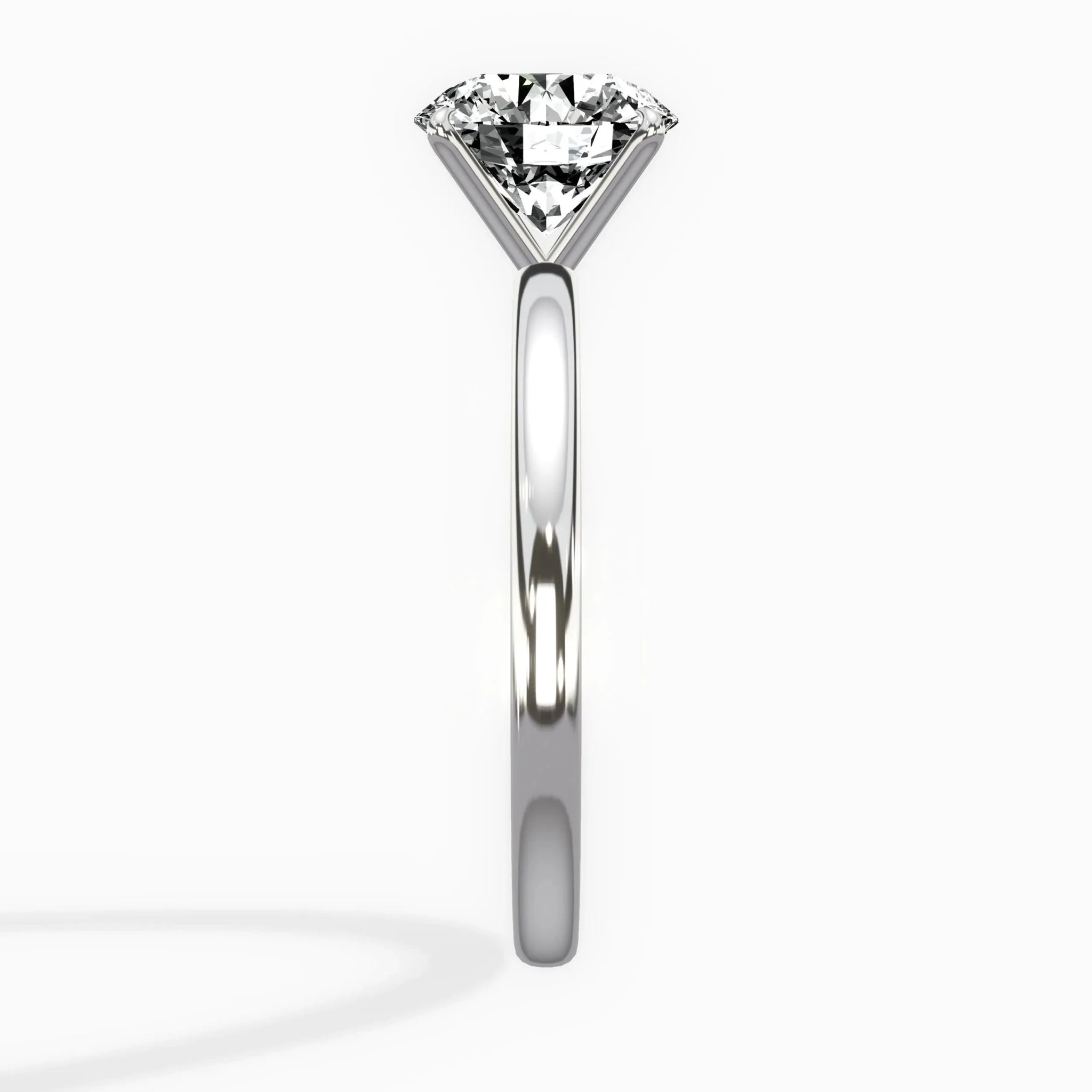 Paris Solitaire 1.89 ct Round Engagement Ring in White Gold - The Better Diamonds