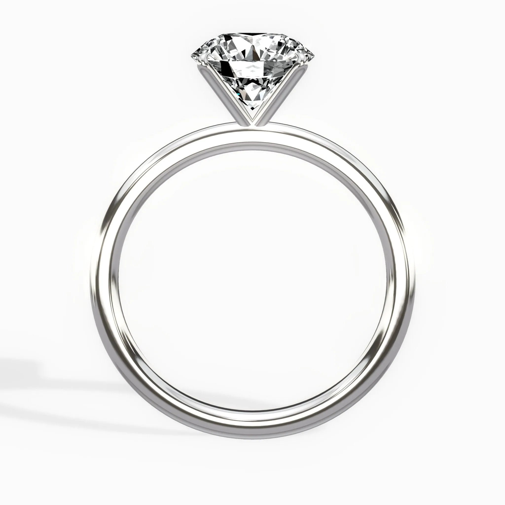 Paris Solitaire 1.89 ct Round Engagement Ring in White Gold - The Better Diamonds