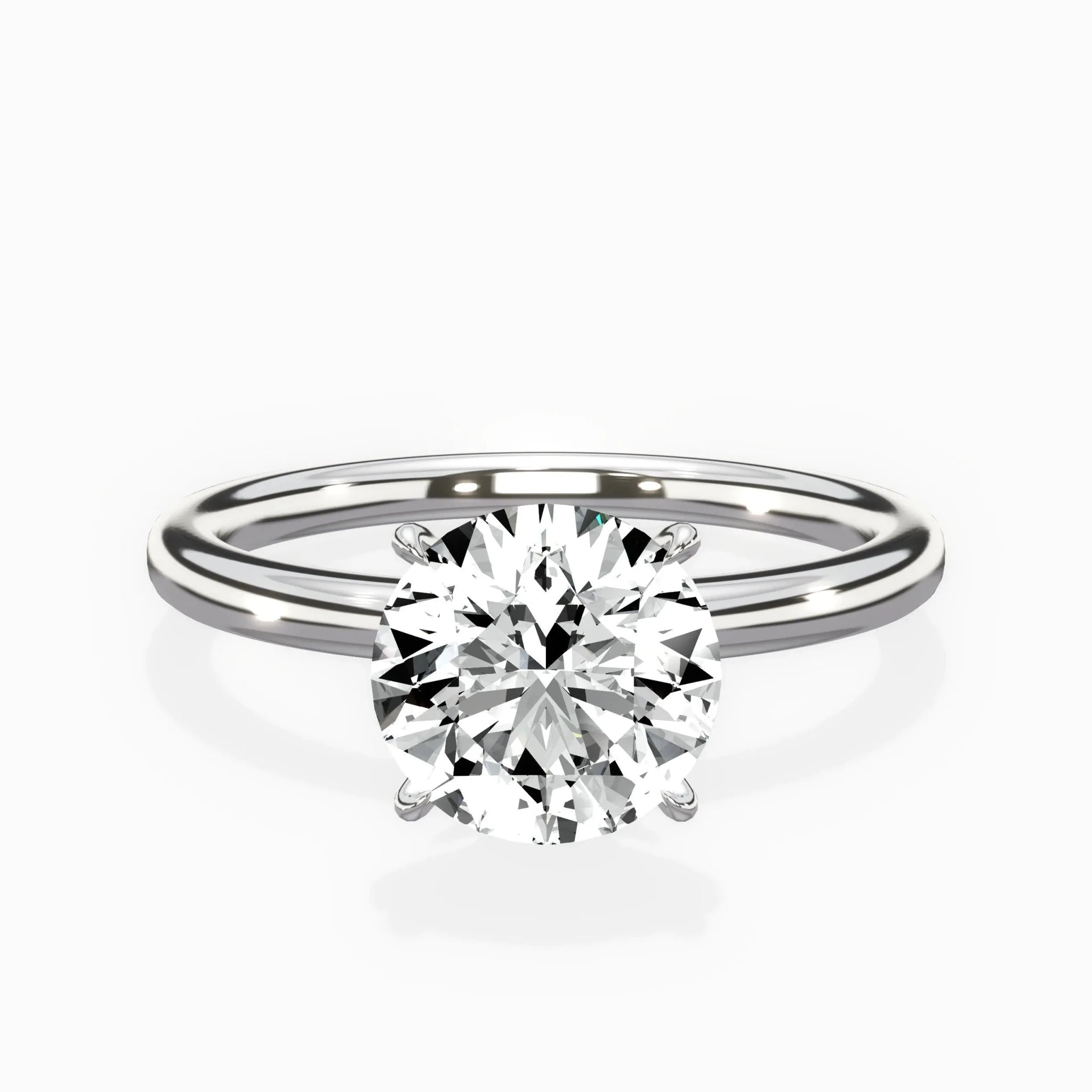 Paris Solitaire 1.89 ct Round Engagement Ring in White Gold - The Better Diamonds