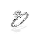 Paris Solitaire 1.89 ct Round Engagement Ring in White Gold - The Better Diamonds