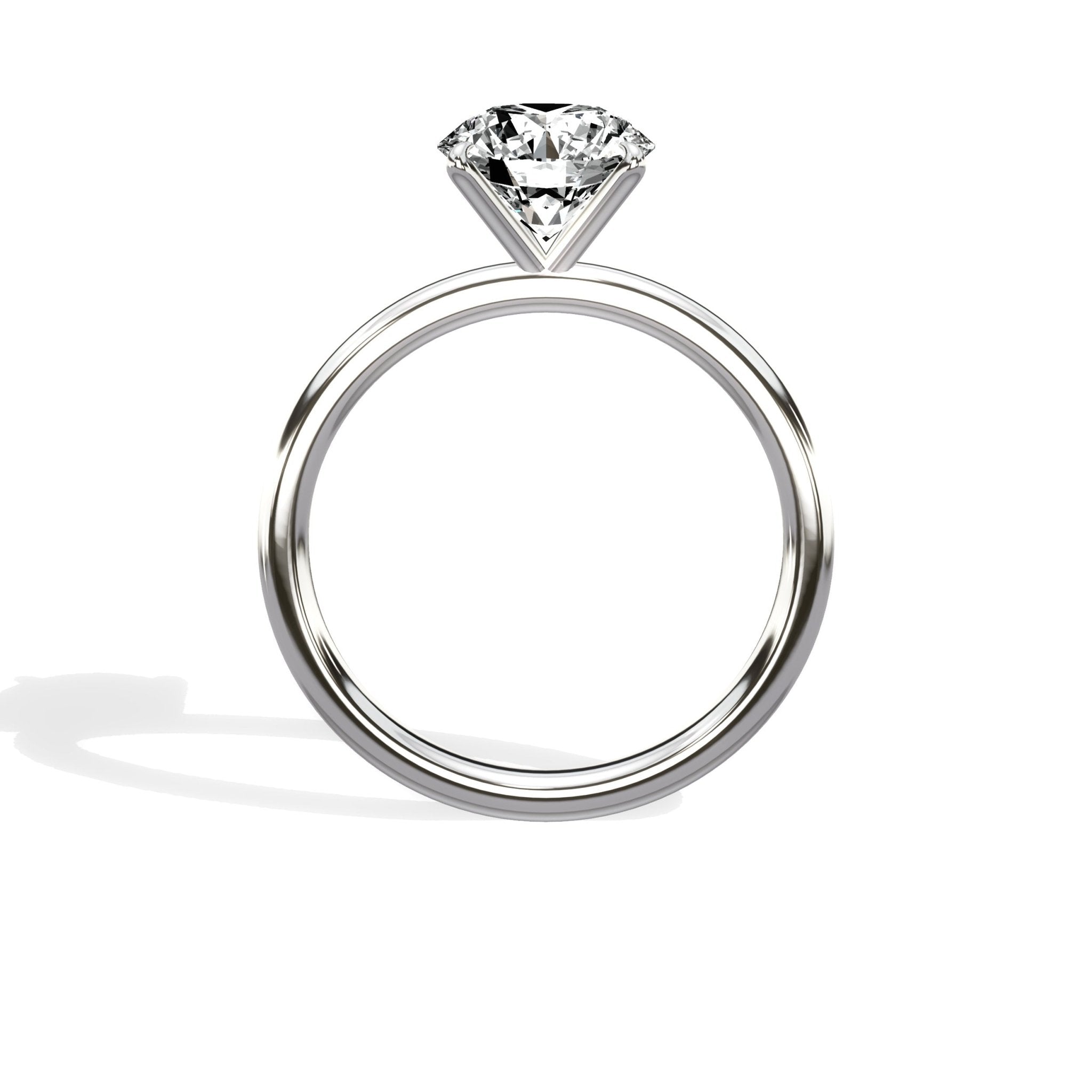 Paris Solitaire 1.89 ct Round Engagement Ring in White Gold - The Better Diamonds