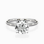 Paris Solitaire 1.89 ct Round Lab Grown Diamond Engagement Ring in 14K White Gold - The Better Diamonds