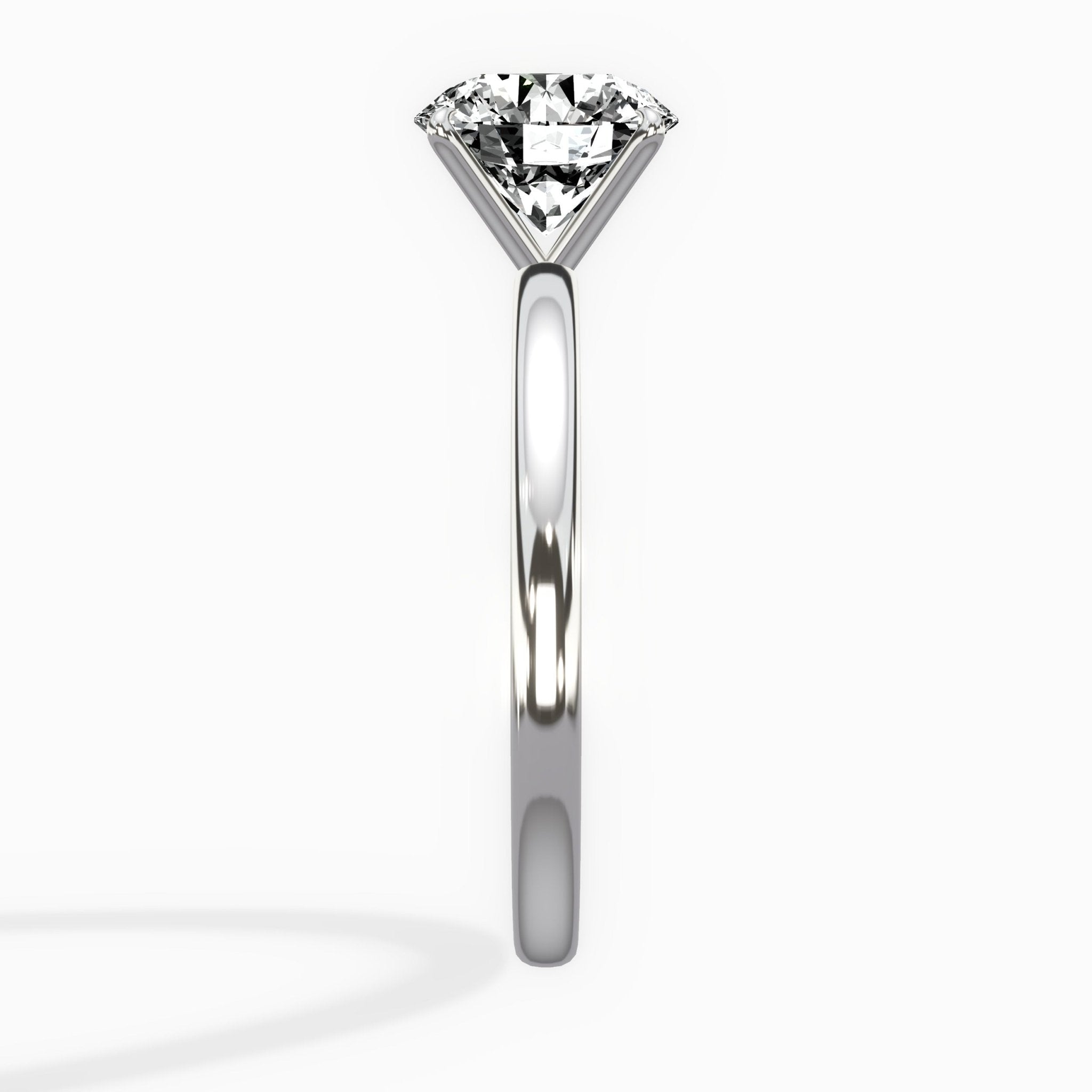 Paris Solitaire 1.89 ct Round Lab Grown Diamond Engagement Ring in 14K White Gold - The Better Diamonds