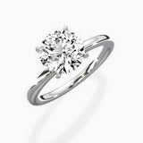 Paris Solitaire 1.89 ct Round Lab Grown Diamond Engagement Ring in 14K White Gold - The Better Diamonds