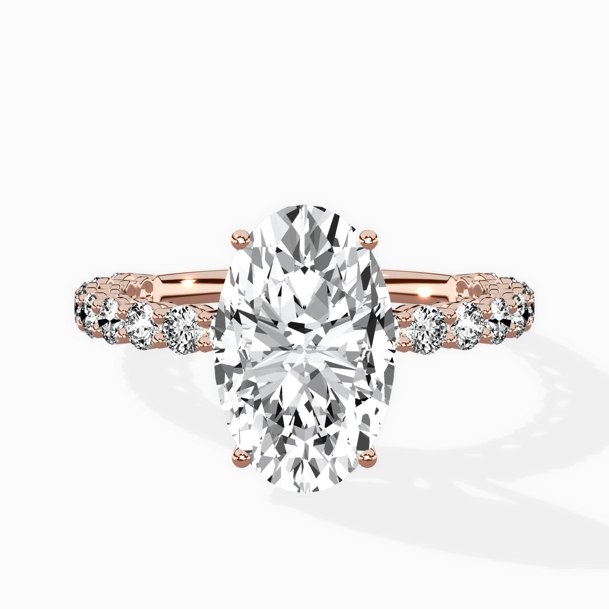 Pave Eternity Band Hidden Halo Ring Engagement Ring - The Better Diamonds