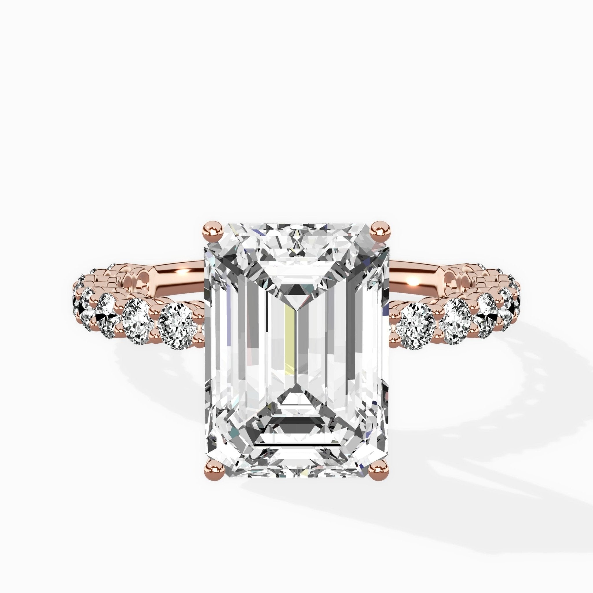 Pave Eternity Band Hidden Halo Ring Engagement Ring - The Better Diamonds