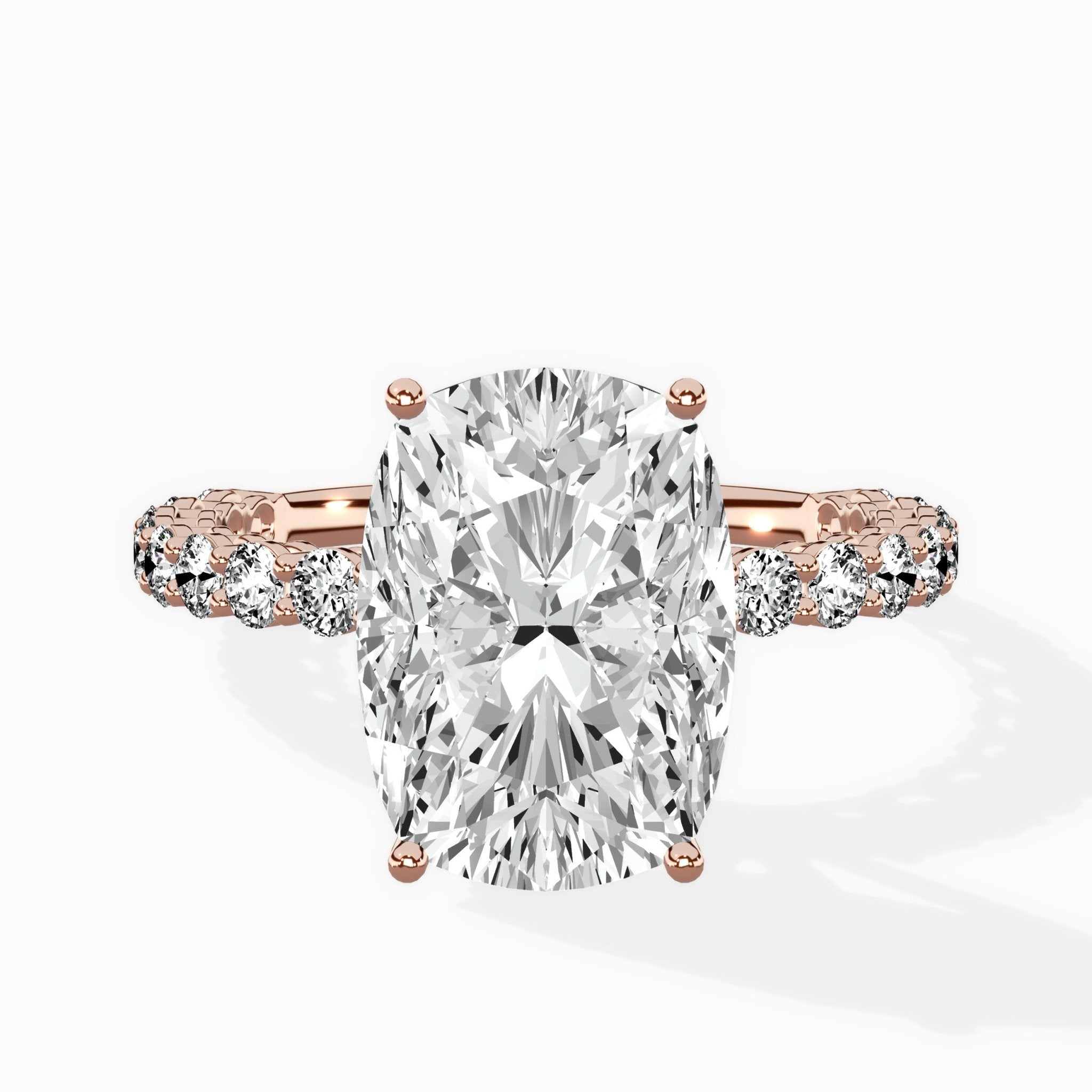 Pave Eternity Band Hidden Halo Ring Engagement Ring - The Better Diamonds