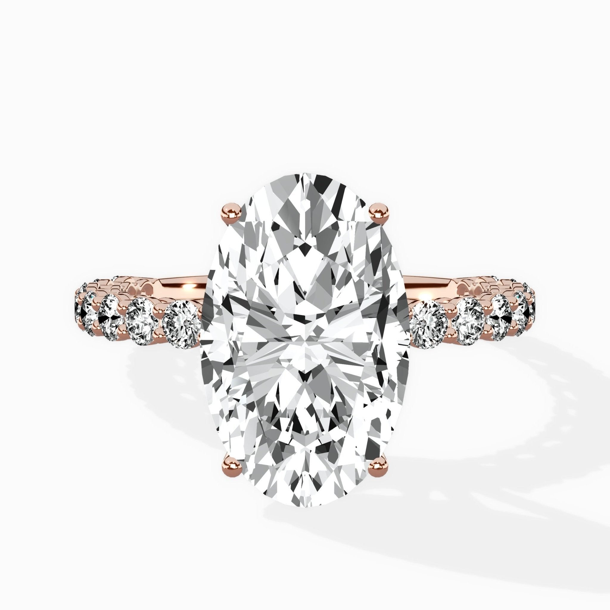 Pave Eternity Band Hidden Halo Ring Engagement Ring - The Better Diamonds
