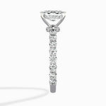 Pave Eternity Band Hidden Halo Ring Engagement Ring - The Better Diamonds
