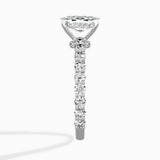 Pave Eternity Band Hidden Halo Ring Engagement Ring - The Better Diamonds