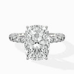 Pave Eternity Band Hidden Halo Ring Engagement Ring - The Better Diamonds