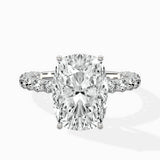 Pave Eternity Band Hidden Halo Ring Engagement Ring - The Better Diamonds