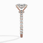 Pave Eternity Band Hidden Halo Ring Engagement Ring - The Better Diamonds