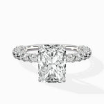 Pave Eternity Band Hidden Halo Ring Engagement Ring - The Better Diamonds
