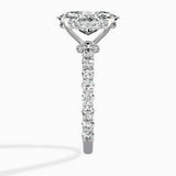 Pave Eternity Band Hidden Halo Ring Engagement Ring - The Better Diamonds