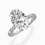 Pave Eternity Band Hidden Halo Ring Engagement Ring - The Better Diamonds