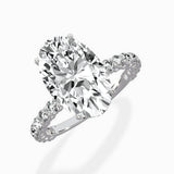 Pave Eternity Band Hidden Halo Ring Engagement Ring - The Better Diamonds