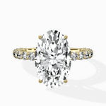 Pave Eternity Band Hidden Halo Ring Engagement Ring - The Better Diamonds