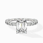 Pave Eternity Band Hidden Halo Ring Engagement Ring - The Better Diamonds