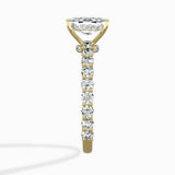 Pave Eternity Band Hidden Halo Ring Engagement Ring - The Better Diamonds