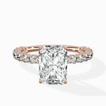 Pave Eternity Band Hidden Halo Ring Engagement Ring - The Better Diamonds