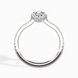 Pave Hidden Halo 1.74 ct Pear Engagement Ring in White Gold - The Better Diamonds