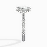Pave Hidden Halo 1.74 ct Pear Engagement Ring in White Gold - The Better Diamonds