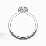 Pave Hidden Halo 1.74 ct Pear Engagement Ring in White Gold - The Better Diamonds