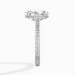 Pave Hidden Halo 1.74 ct Pear Lab Grown Diamond Engagement Ring in 14K White Gold - The Better Diamonds