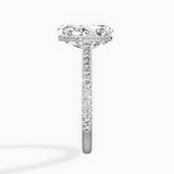 Pave Hidden Halo 1.74 ct Pear Lab Grown Diamond Engagement Ring in 14K White Gold - The Better Diamonds